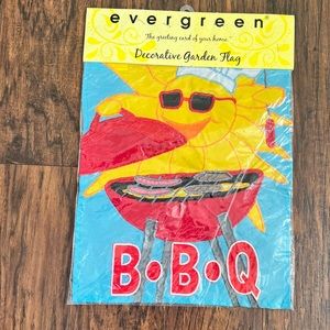 Evergreen summer sun BBQ outdoor decorative garden flag